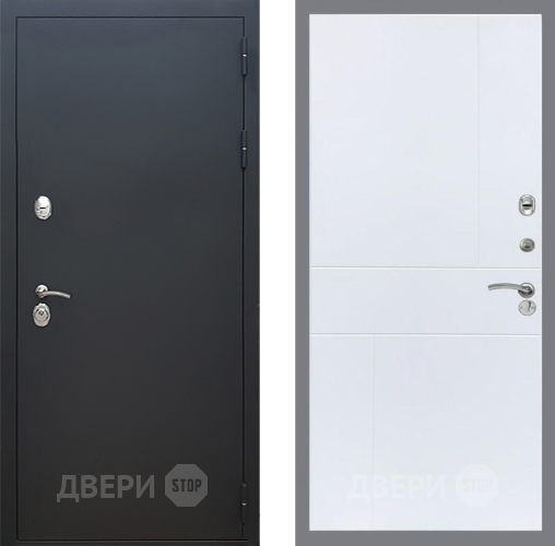 Входная металлическая Дверь Рекс (REX) 5 Черный Муар FL-290 Силк Сноу в Электрогорске
