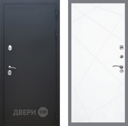 Входная металлическая Дверь Рекс (REX) 5 Черный Муар FL-291 Силк Сноу в Электрогорске