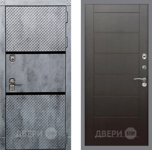 Входная металлическая Дверь Рекс (REX) 15 Бетон Темный Сити Венге в Электрогорске