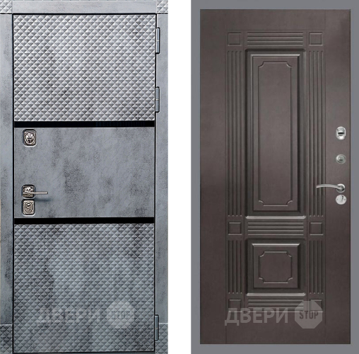 Входная металлическая Дверь Рекс (REX) 15 Бетон Темный FL-2 Венге в Электрогорске