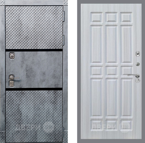 Входная металлическая Дверь Рекс (REX) 15 Бетон Темный FL-33 Сандал белый в Электрогорске
