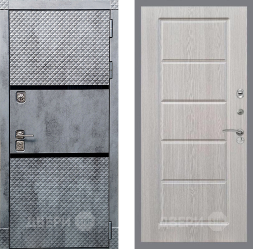 Входная металлическая Дверь Рекс (REX) 15 Бетон Темный FL-39 Беленый дуб в Электрогорске