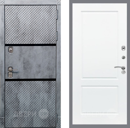 Входная металлическая Дверь Рекс (REX) 15 Бетон Темный FL-117 Силк Сноу в Электрогорске