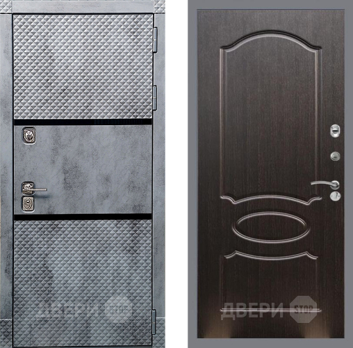 Входная металлическая Дверь Рекс (REX) 15 Бетон Темный FL-128 Венге светлый в Электрогорске