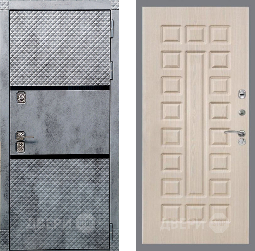 Входная металлическая Дверь Рекс (REX) 15 Бетон Темный FL-183 Беленый дуб в Электрогорске
