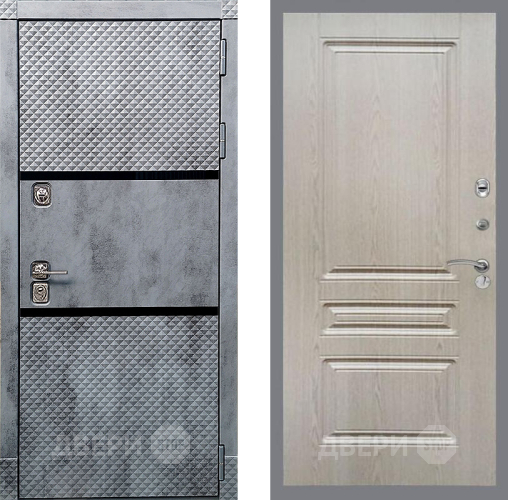 Входная металлическая Дверь Рекс (REX) 15 Бетон Темный FL-243 Беленый дуб в Электрогорске