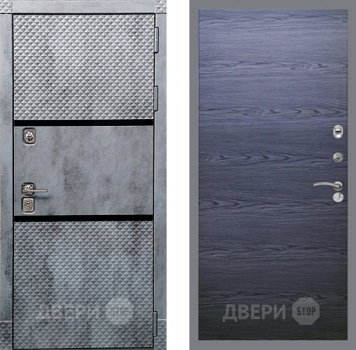 Входная металлическая Дверь Рекс (REX) 15 Бетон Темный GL Дуб тангенальный черный в Электрогорске