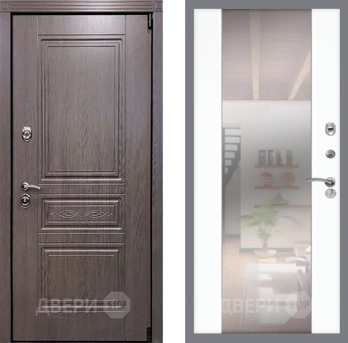 Входная металлическая Дверь Рекс (REX) Премиум-S СБ-16 Зеркало Силк Сноу в Электрогорске