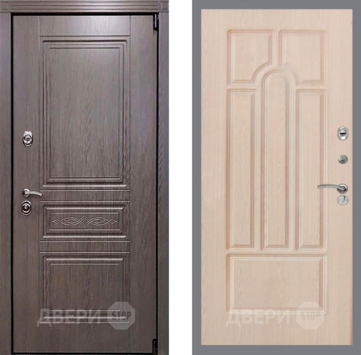 Входная металлическая Дверь Рекс (REX) Премиум-S FL-58 Беленый дуб в Электрогорске