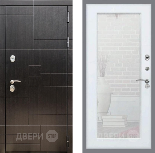 Входная металлическая Дверь Рекс (REX) 20 Зеркало Пастораль Белый ясень в Электрогорске