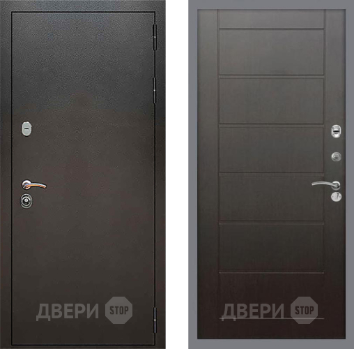 Входная металлическая Дверь Рекс (REX) 5 Серебро Антик Сити Венге в Электрогорске
