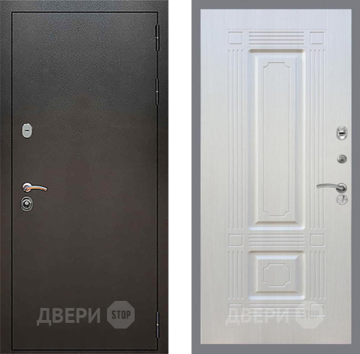 Входная металлическая Дверь Рекс (REX) 5 Серебро Антик FL-2 Лиственница беж в Электрогорске