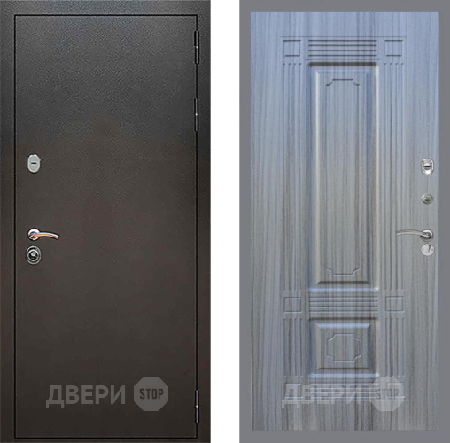 Входная металлическая Дверь Рекс (REX) 5 Серебро Антик FL-2 Сандал грей в Электрогорске