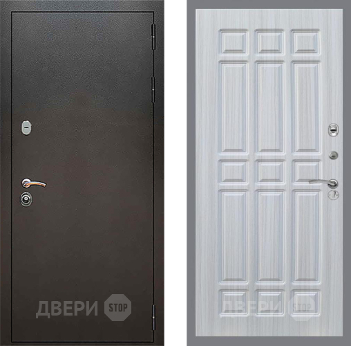 Входная металлическая Дверь Рекс (REX) 5 Серебро Антик FL-33 Сандал белый в Электрогорске