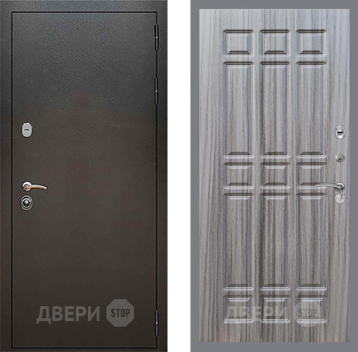 Входная металлическая Дверь Рекс (REX) 5 Серебро Антик FL-33 Сандал грей в Электрогорске