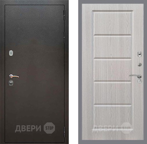 Входная металлическая Дверь Рекс (REX) 5 Серебро Антик FL-39 Беленый дуб в Электрогорске