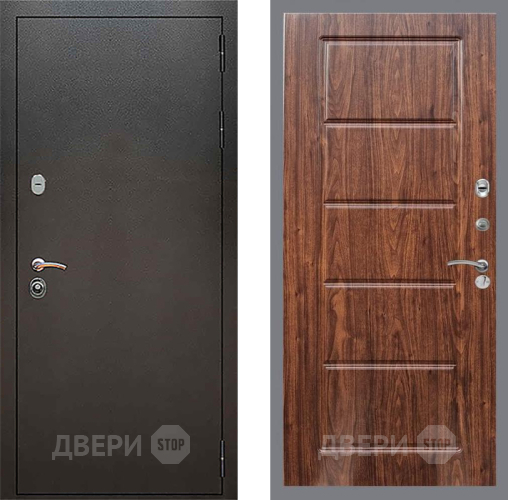 Входная металлическая Дверь Рекс (REX) 5 Серебро Антик FL-39 орех тисненый в Электрогорске