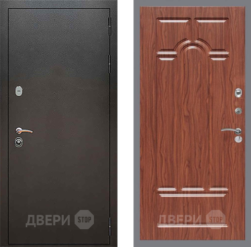 Входная металлическая Дверь Рекс (REX) 5 Серебро Антик FL-58 орех тисненый в Электрогорске