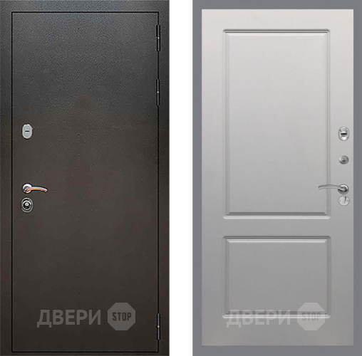 Дверь Рекс (REX) 5 Серебро Антик FL-117 Грей софт в Электрогорске