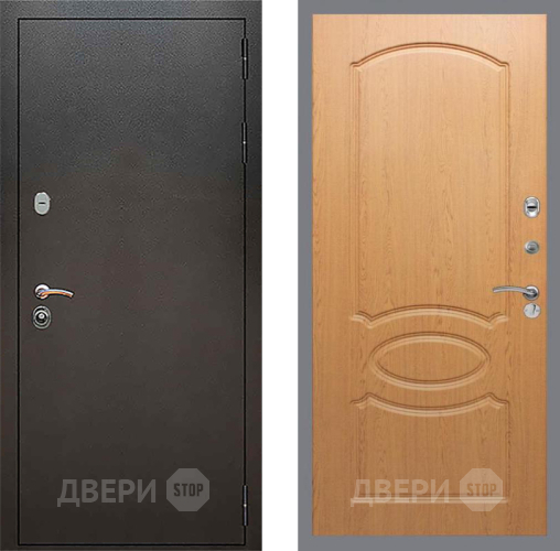 Входная металлическая Дверь Рекс (REX) 5 Серебро Антик FL-128 Дуб в Электрогорске