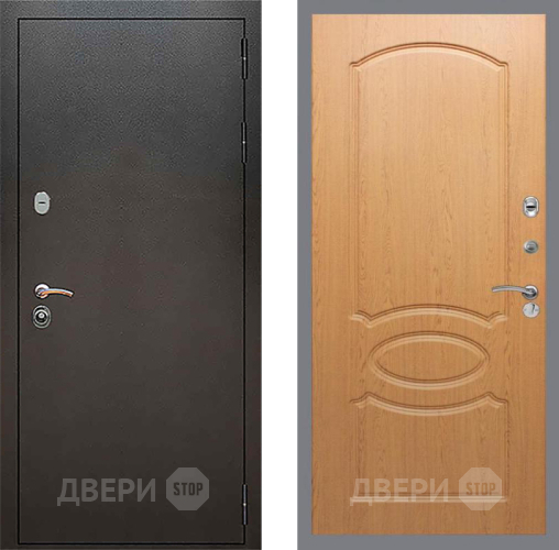 Входная металлическая Дверь Рекс (REX) 5 Серебро Антик FL-128 Дуб в Электрогорске