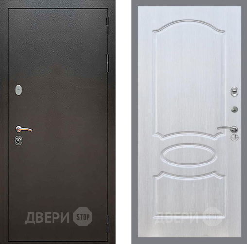 Входная металлическая Дверь Рекс (REX) 5 Серебро Антик FL-128 Лиственница беж в Электрогорске