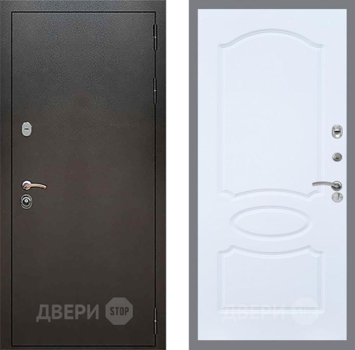 Входная металлическая Дверь Рекс (REX) 5 Серебро Антик FL-128 Силк Сноу в Электрогорске