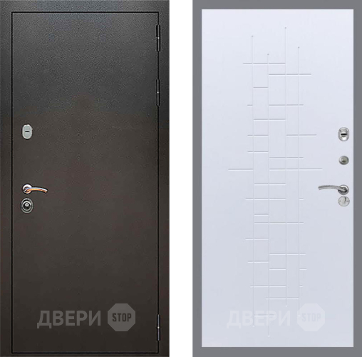 Дверь Рекс (REX) 5 Серебро Антик FL-289 Белый ясень в Электрогорске