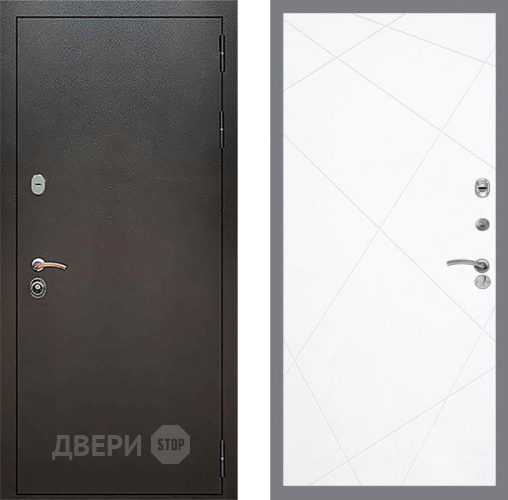 Входная металлическая Дверь Рекс (REX) 5 Серебро Антик FL-291 Силк Сноу в Электрогорске