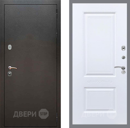 Входная металлическая Дверь Рекс (REX) 5 Серебро Антик Смальта Силк Сноу в Электрогорске