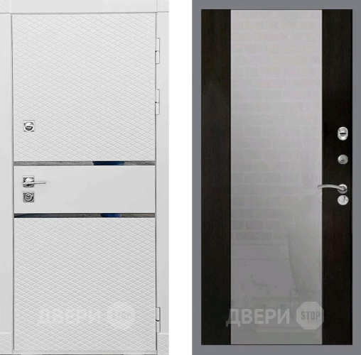 Входная металлическая Дверь Рекс (REX) 15 Силк Сноу СБ-16 Зеркало Венге в Электрогорске