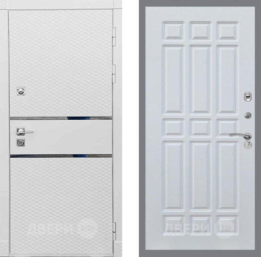 Входная металлическая Дверь Рекс (REX) 15 Силк Сноу FL-33 Белый ясень в Электрогорске