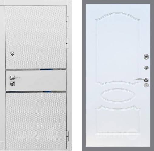 Входная металлическая Дверь Рекс (REX) 15 Силк Сноу FL-128 Белый ясень в Электрогорске