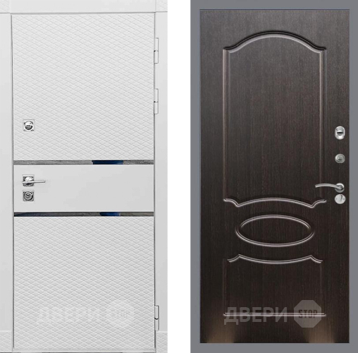 Входная металлическая Дверь Рекс (REX) 15 Силк Сноу FL-128 Венге светлый в Электрогорске