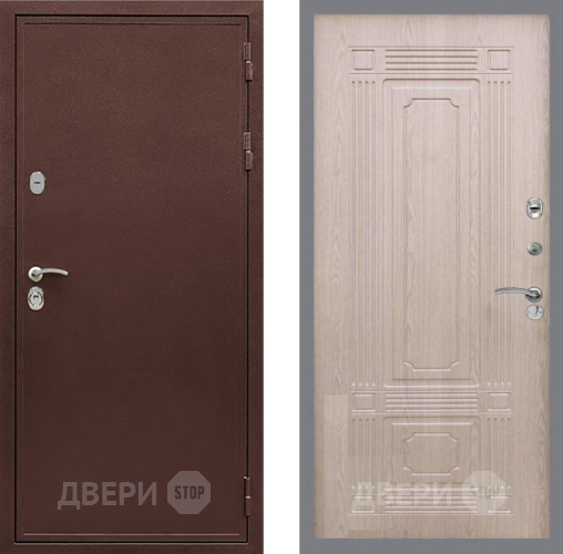 Входная металлическая Дверь Рекс (REX) 5А FL-2 Беленый дуб в Электрогорске