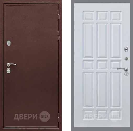 Входная металлическая Дверь Рекс (REX) 5А FL-33 Белый ясень в Электрогорске