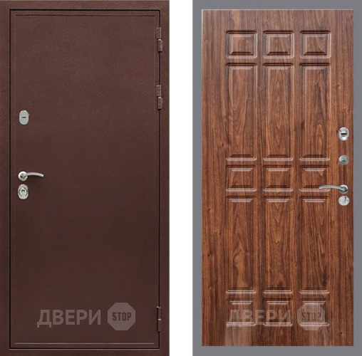 Входная металлическая Дверь Рекс (REX) 5А FL-33 орех тисненый в Электрогорске