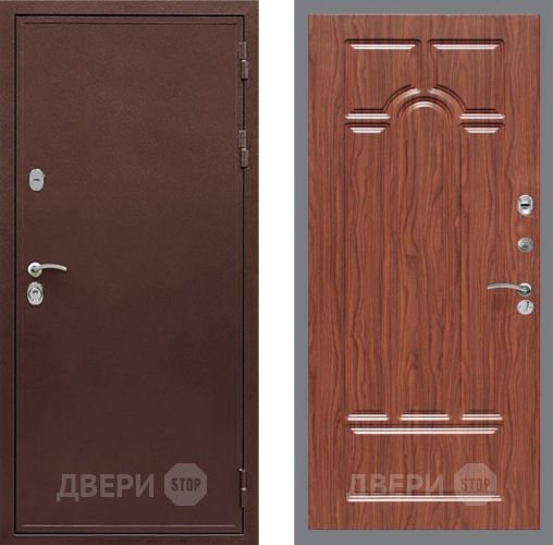 Входная металлическая Дверь Рекс (REX) 5А FL-58 орех тисненый в Электрогорске