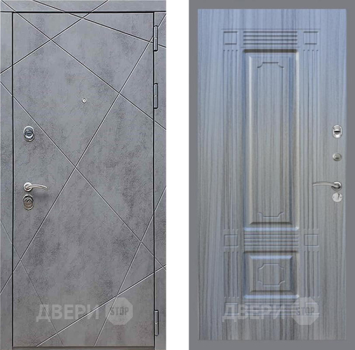 Входная металлическая Дверь Рекс (REX) 13 Бетон Темный FL-2 Сандал грей в Электрогорске