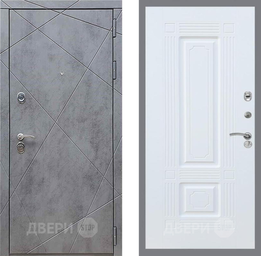 Входная металлическая Дверь Рекс (REX) 13 Бетон Темный FL-2 Силк Сноу в Электрогорске