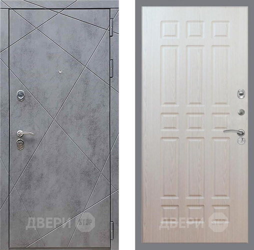 Входная металлическая Дверь Рекс (REX) 13 Бетон Темный FL-33 Беленый дуб в Электрогорске