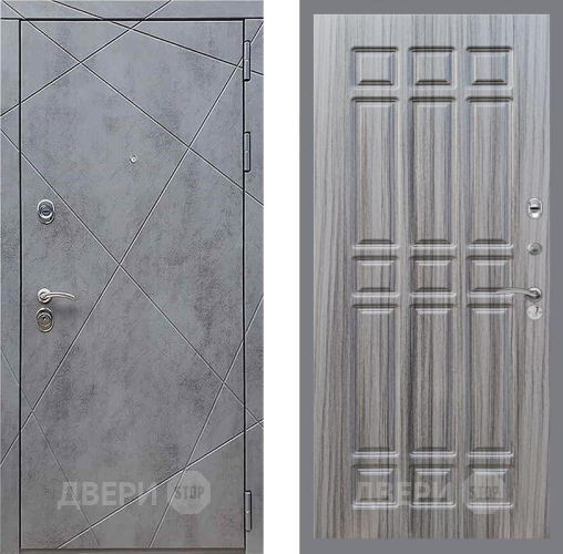 Входная металлическая Дверь Рекс (REX) 13 Бетон Темный FL-33 Сандал грей в Электрогорске