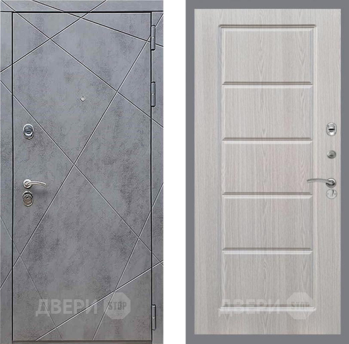 Входная металлическая Дверь Рекс (REX) 13 Бетон Темный FL-39 Беленый дуб в Электрогорске