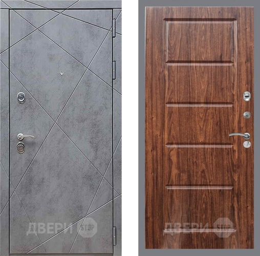 Входная металлическая Дверь Рекс (REX) 13 Бетон Темный FL-39 орех тисненый в Электрогорске