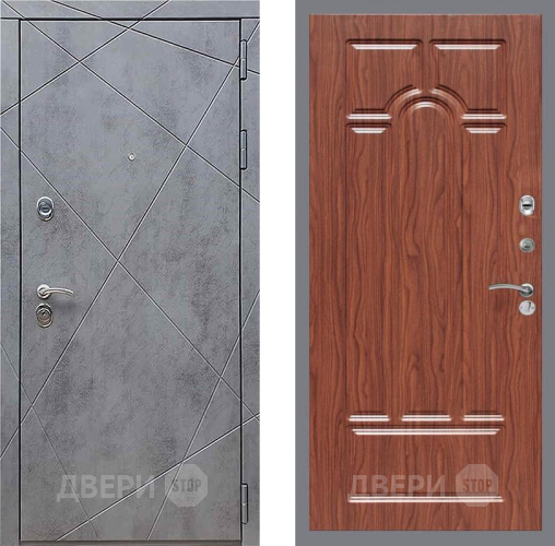 Входная металлическая Дверь Рекс (REX) 13 Бетон Темный FL-58 орех тисненый в Электрогорске
