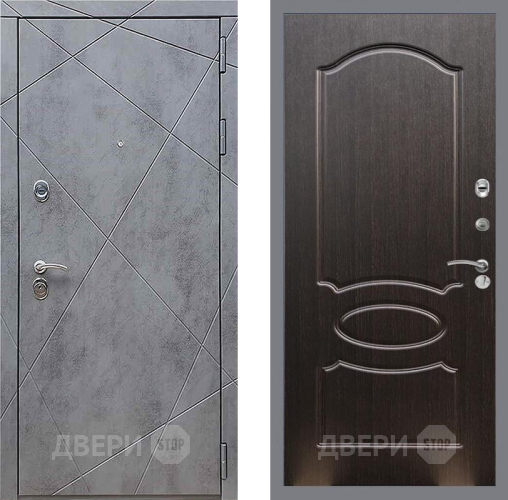 Входная металлическая Дверь Рекс (REX) 13 Бетон Темный FL-128 Венге светлый в Электрогорске