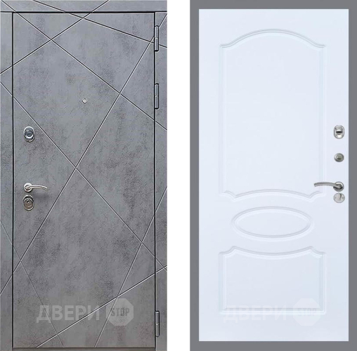 Дверь Рекс (REX) 13 Бетон Темный FL-128 Силк Сноу в Электрогорске