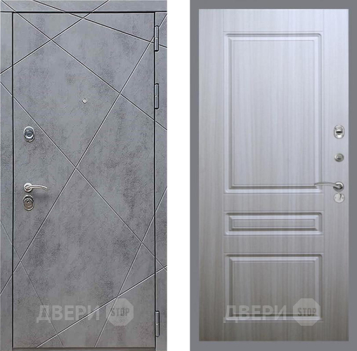Входная металлическая Дверь Рекс (REX) 13 Бетон Темный FL-243 Сандал белый в Электрогорске