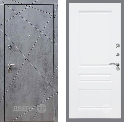 Входная металлическая Дверь Рекс (REX) 13 Бетон Темный FL-243 Силк Сноу в Электрогорске