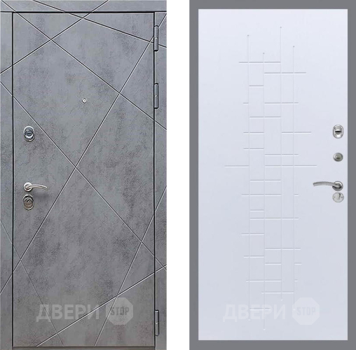 Дверь Рекс (REX) 13 Бетон Темный FL-289 Белый ясень в Электрогорске